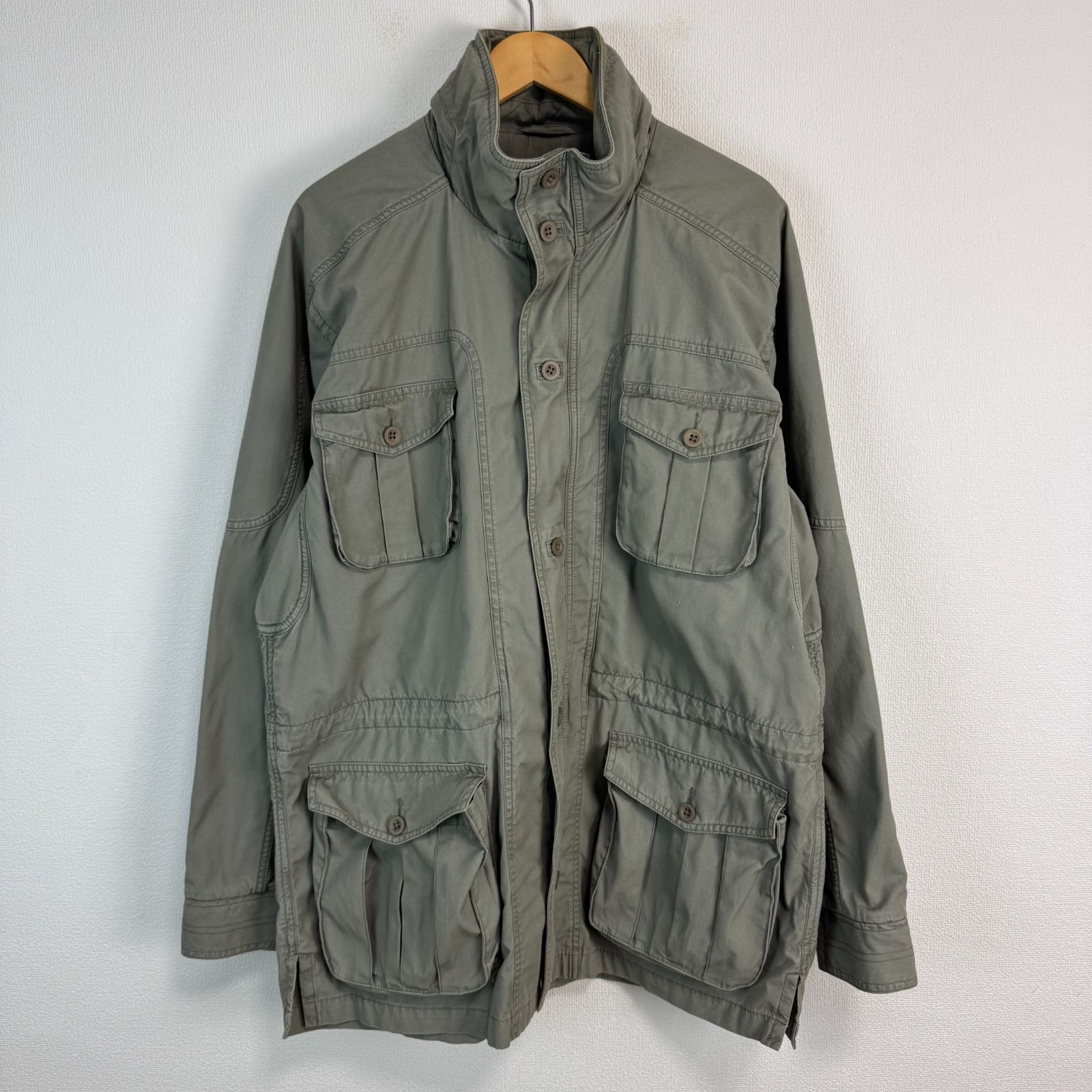 90s L.L.Bean エルエルビーン ジャケット ハーフコート 無地 カーキ M 