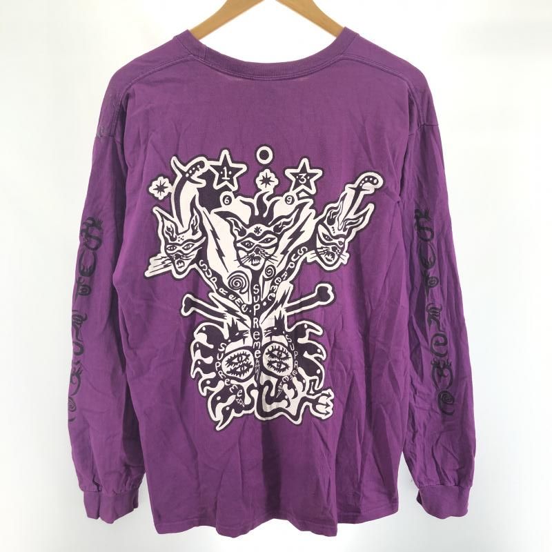 中古】Supreme プリント長袖シャツ サイズL シュプリーム