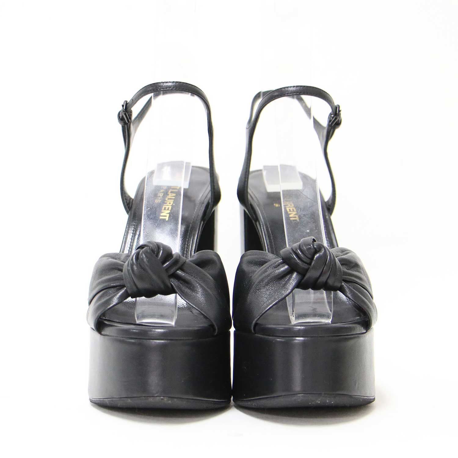 2025新入荷 SAINT 黒 ブラック サンダル パリ サンローラン PARIS LAURENT 靴