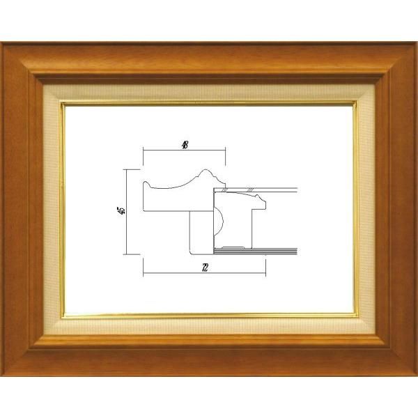 額縁 油絵/油彩額縁 木製フレーム 7720 サイズ F4号 チーク - メルカリ