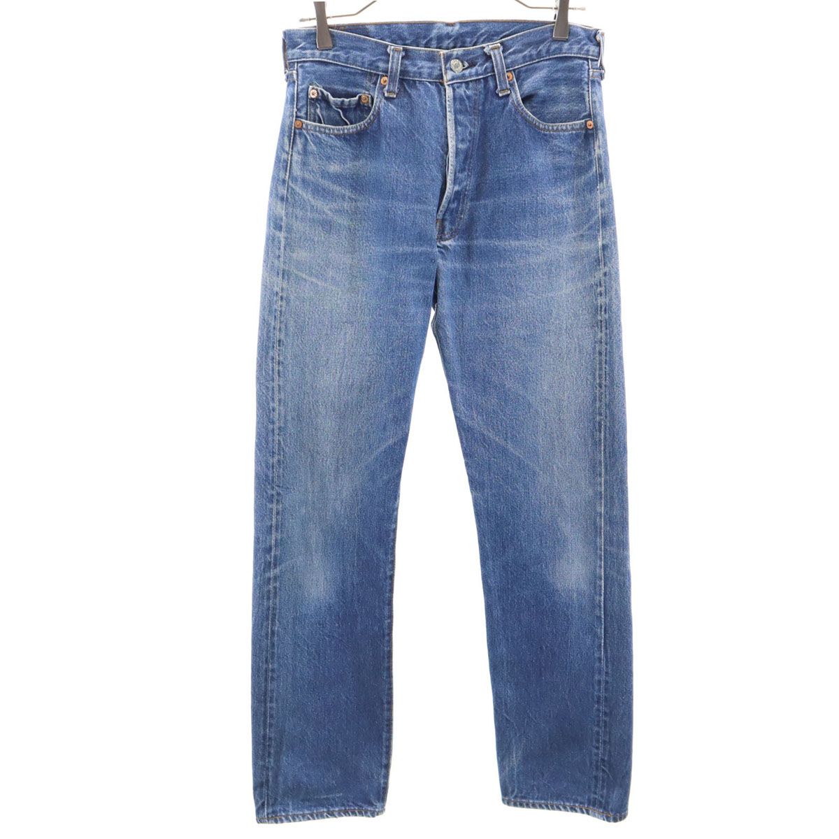 Levi s リーバイス 80s 501 赤耳 ヴィンテージ ストレートデニムパンツ W31 ウォッシュブルー ジーンズ セルビッチ レディース 古着