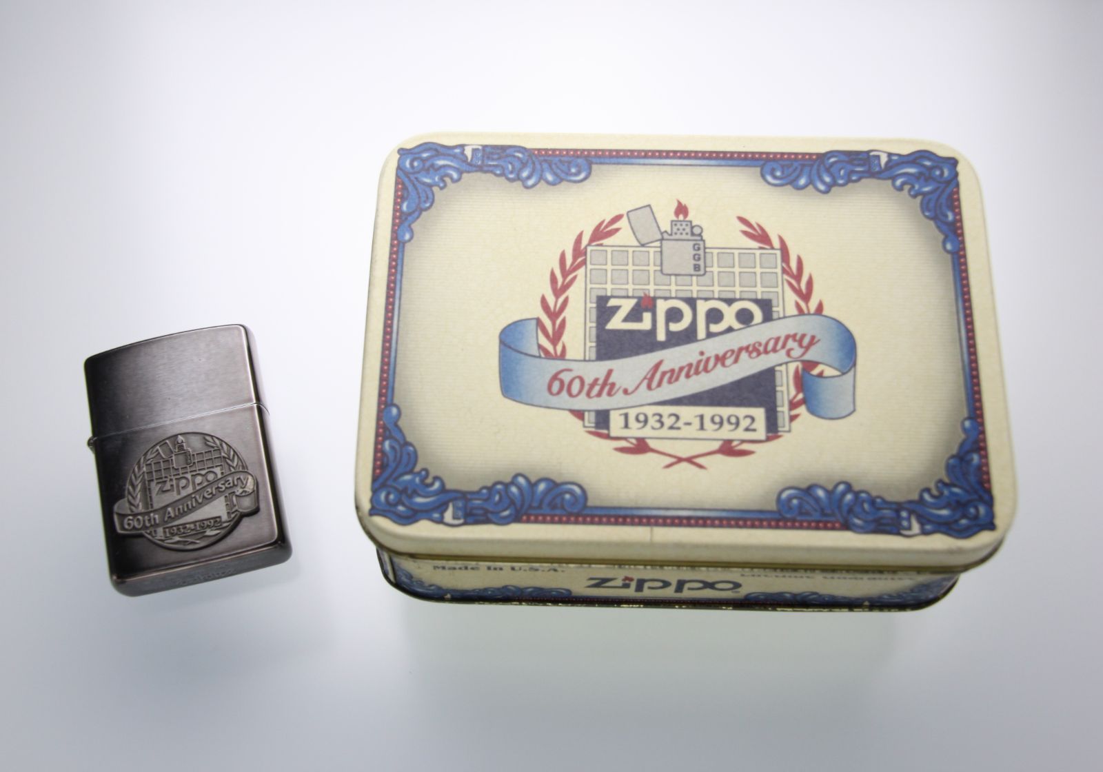 ZIPPO】オイルライター 1992年製 創業60周年記念 ジッポー 60th