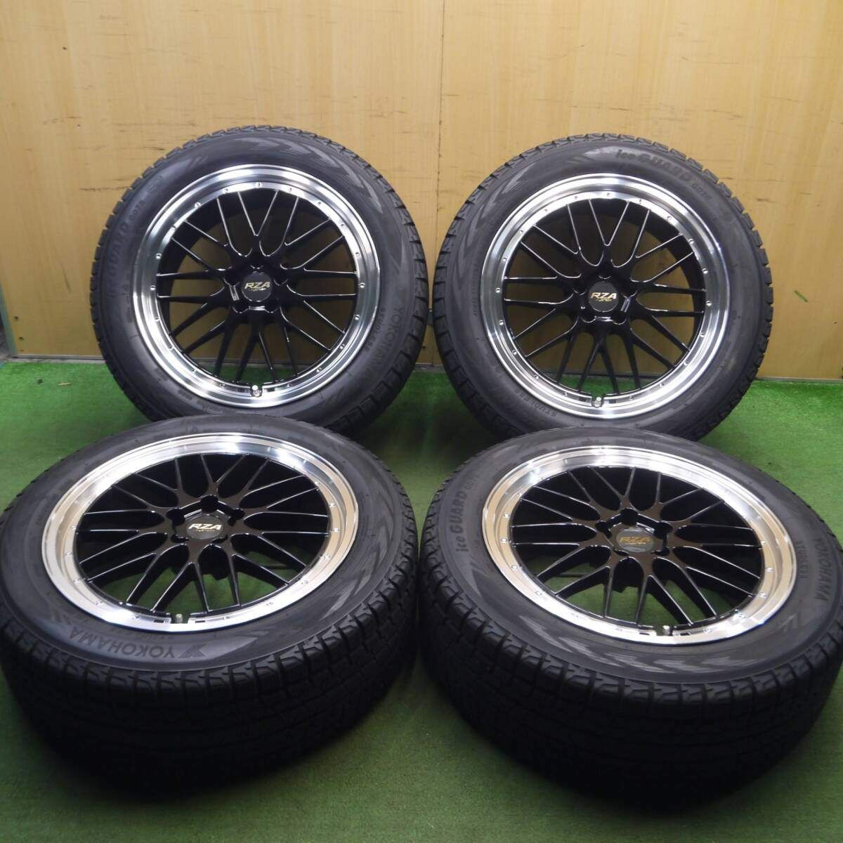 センサー付 バリ溝 20年 9.5分 レクサス等 RZA Leycross 235|55R20 スタッドレス ヨコハマ G075 PCD114.3|5H 4021615Hス