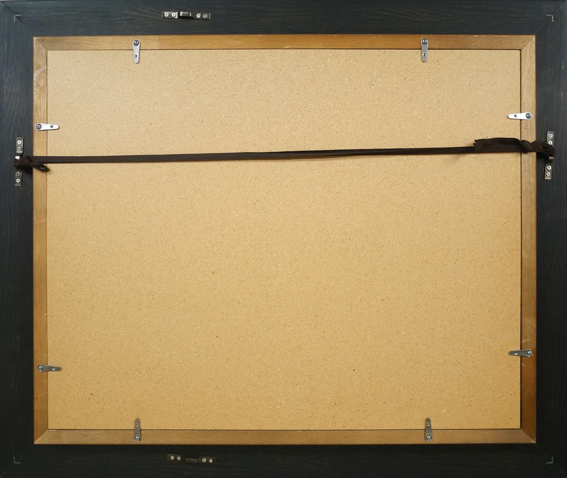 山下新太郎 油彩 肉筆『海棠』表と裏サイン 梅原龍三郎鑑定 F6号 額無