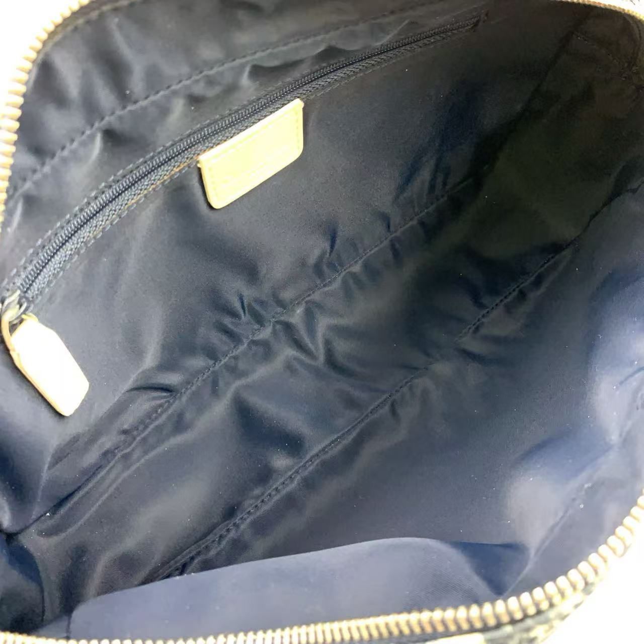 Christian Dior トロッター PVC ネイビー×ホワイト ショルダー