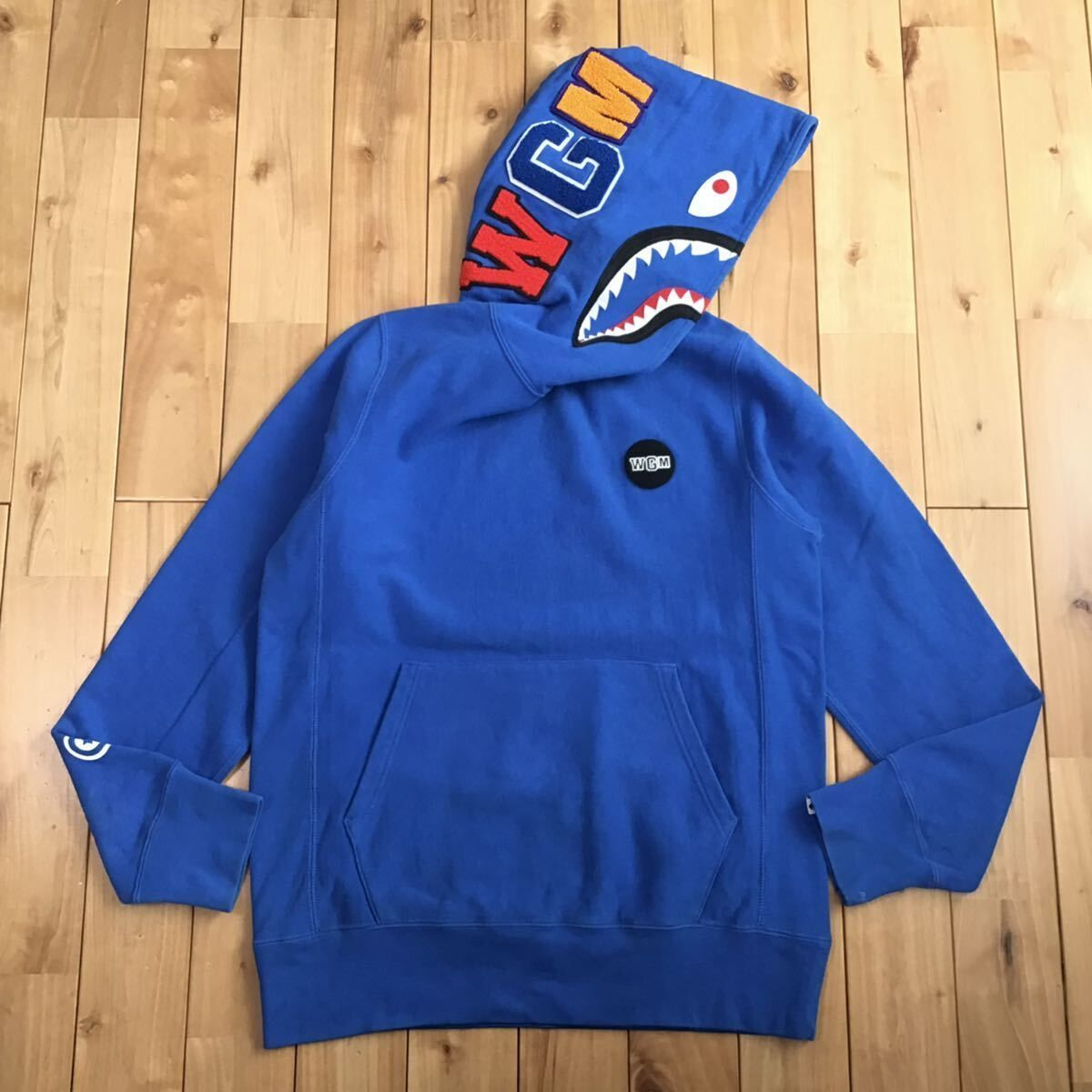 プルオーバー シャーク パーカー Mサイズ ブルー a bathing ape BAPE 