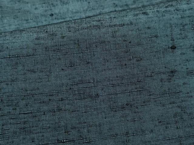 平和屋着物○男性 紬 錆鉄御納戸色 正絹 逸品 CAAX0911vf