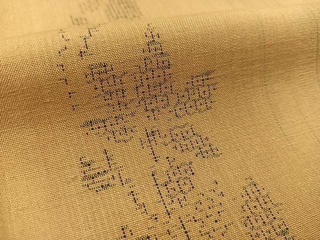 平和屋着物○結城紬 奥順 はたおり娘 100亀甲 飛び亀甲 更紗花間道