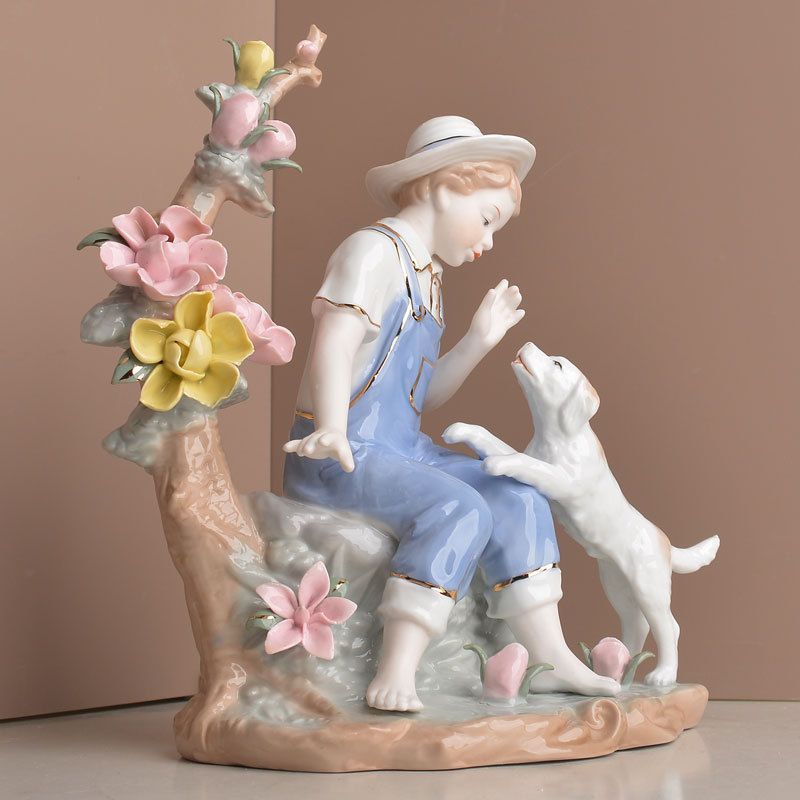 美品】ビンテージ 人形 陶器 置物 インテリア 工芸品 美術品 A1107