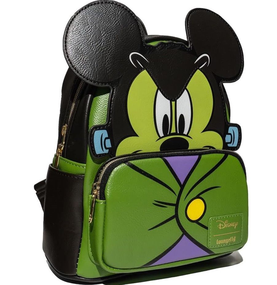 アメリカ限定 日本未発売 ディズニーDisney バッグ コラボミニバックパックリュック Loungefly Mickey Mouse Frankenstein Mickey Cosplay Mini-Backpack