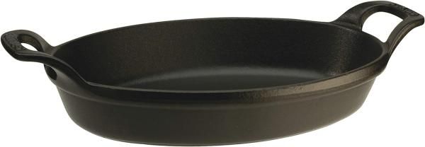 3営業日で発送 STAUB ストウブ ストウブ オーバルスタッカブルディッシュ２８㎝ 黒 ４０５０９－３４１ RST5006