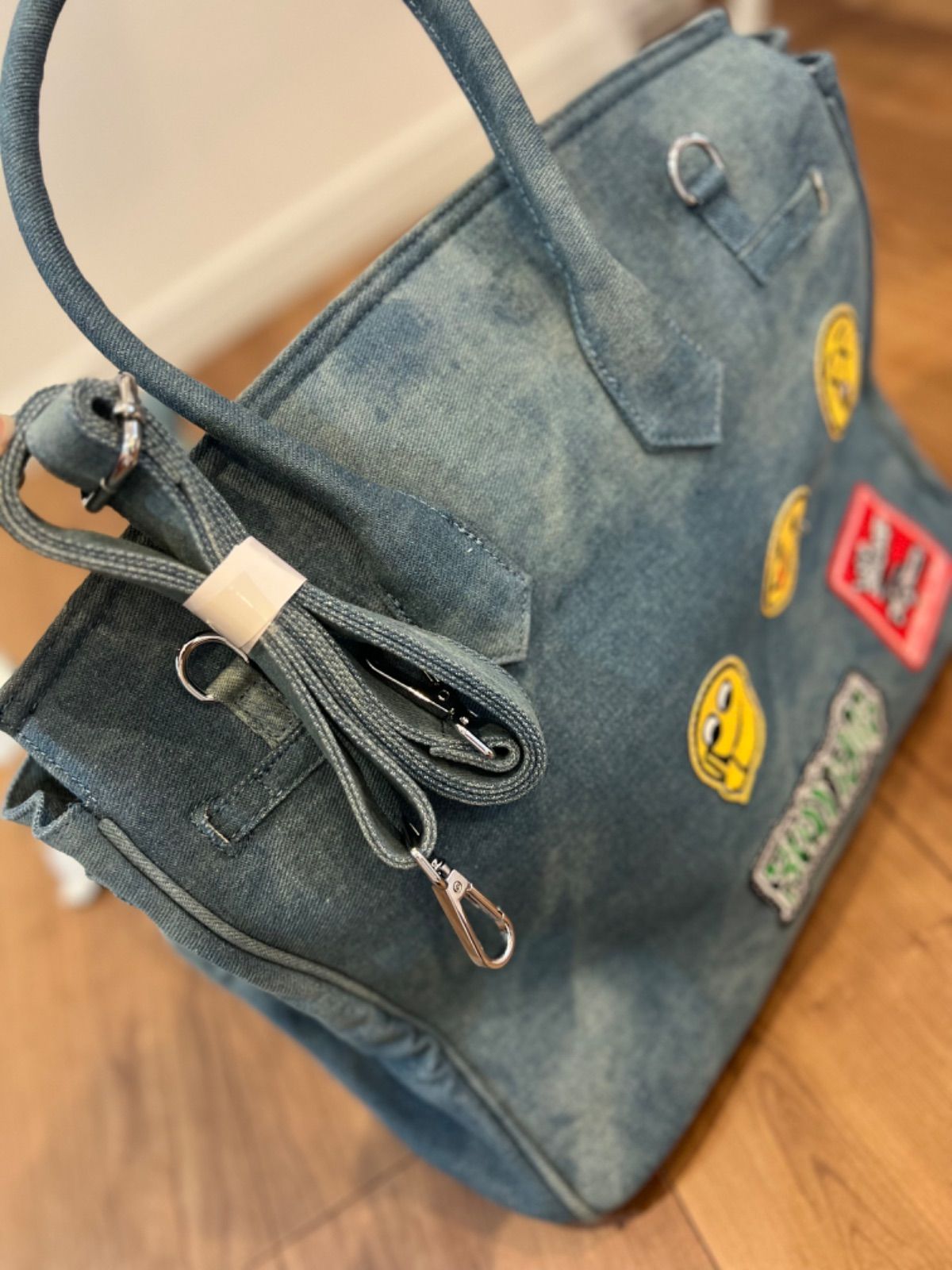 MICALLE MICALLE】カエルワッペンデニムbag - メルカリ