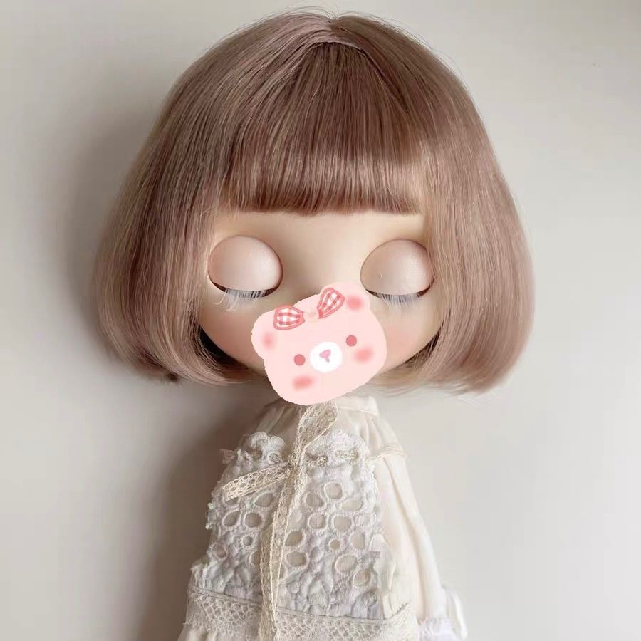 倉庫整理 品 ブライス ウィッグ モヘアウィッグ 海外作家 ボブ ピンクブラウン