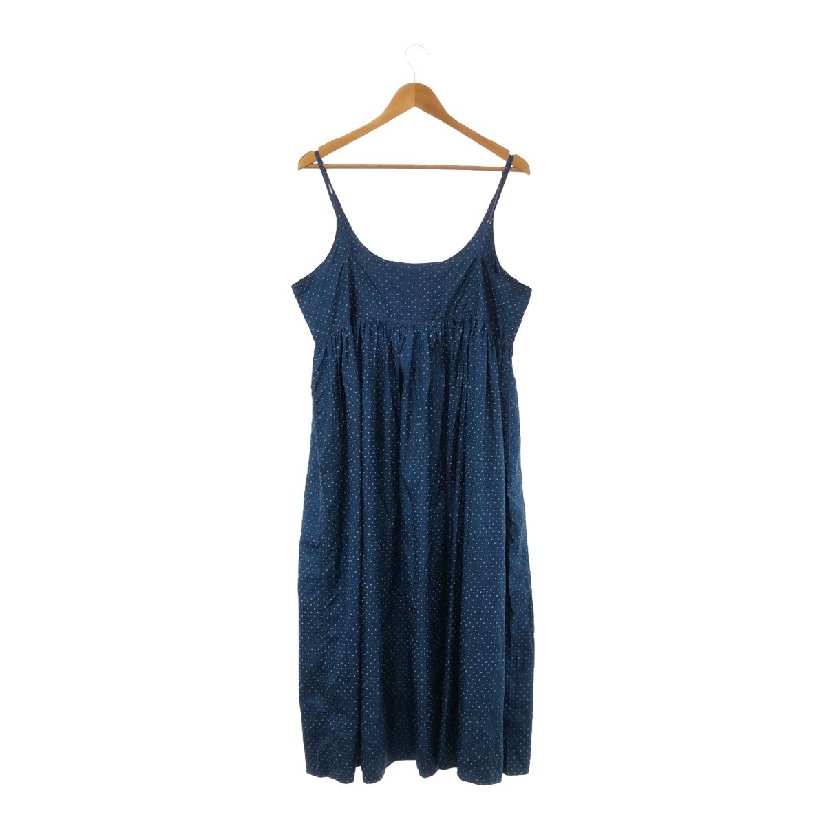 INJIRI　JOURNAL　STANDARD　LUXE　22/AW　22-040-450-0041-3-0　ワンピース　XLサイズ　SILK　CAMISOLE　DRESS　ドット柄　NAVY/WHITE