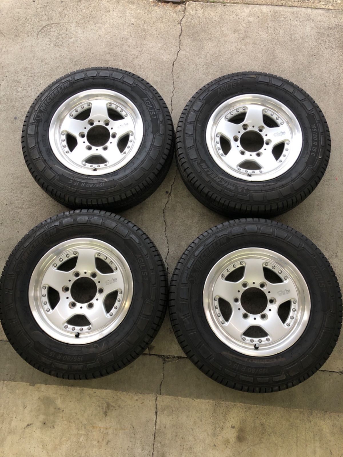 ハイエース 195/80R15 アルミホイール CV928 サマータイヤ 8PR 108/106 