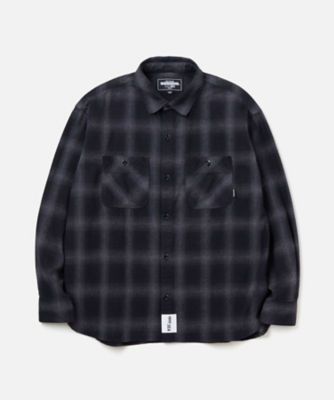 NH X WIND AND SEA . OMBRE CHECK SHIRT LS