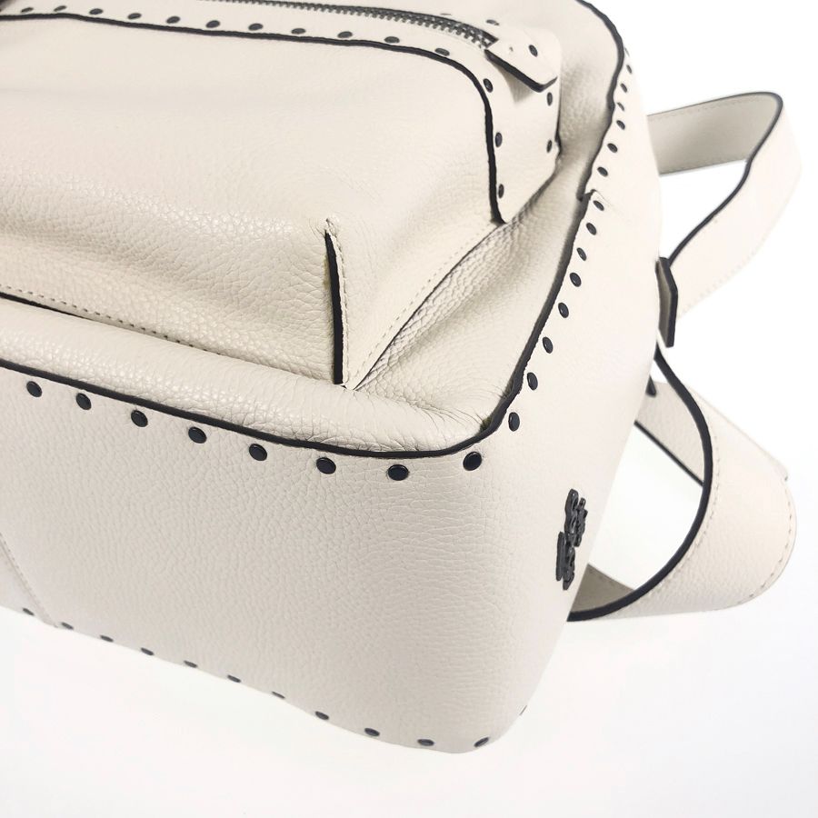 コーチ COACH スタッズ 31016 ホワイト レザー バックパック