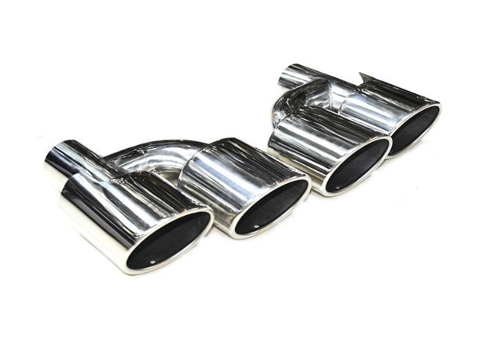 ベンツ Cクラス W204 C180C200C260C300 マフラーカッター テールパイプ デュアル4本出し C63AMGルック 外装左右セット AMGロゴ付き FFCRYSTALESIA_COM