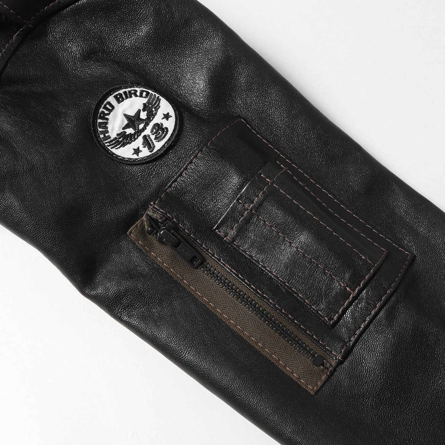 美品 FLAT HEAD フラットヘッド サイズ:38 HARD BIRD ラムレザー MA-1 