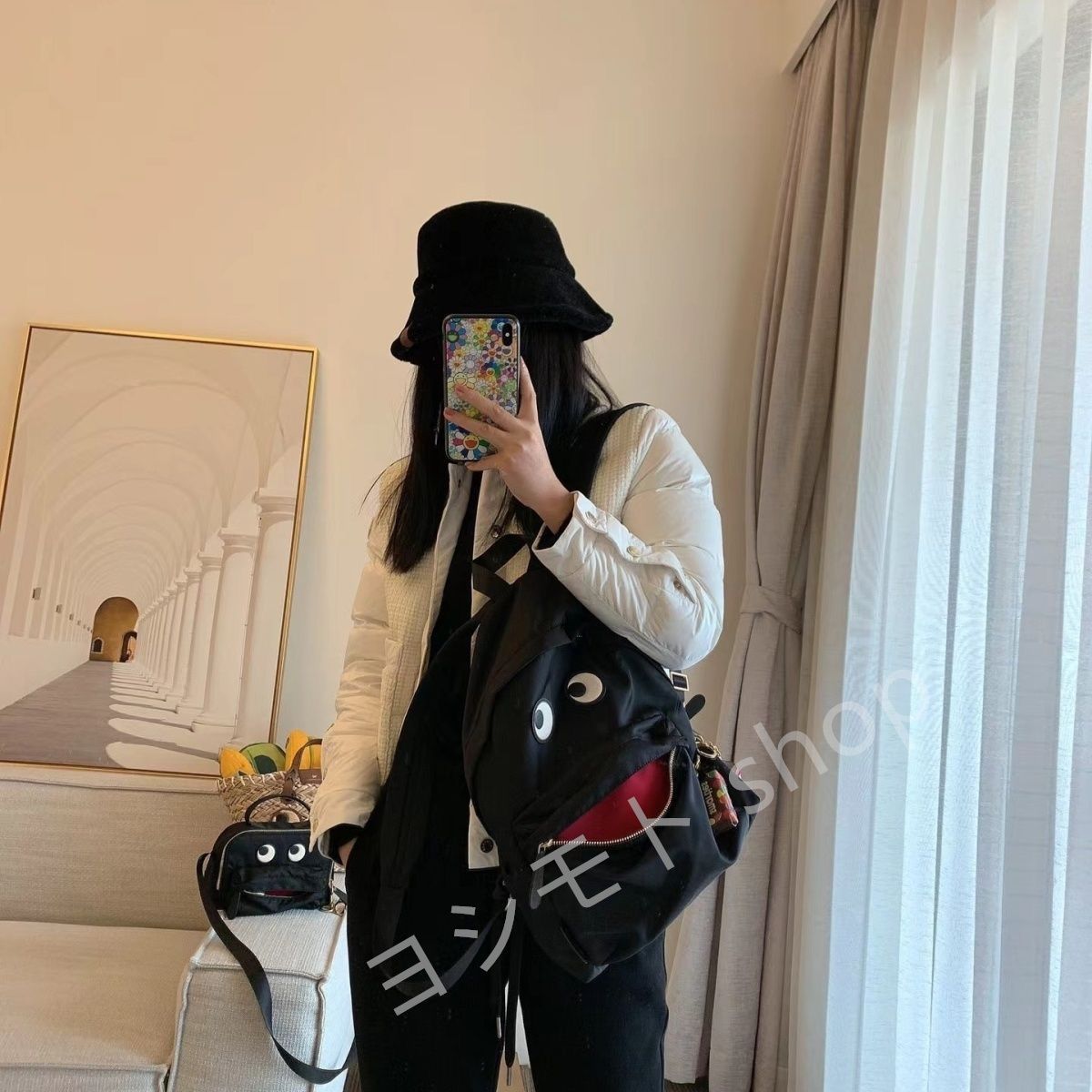 未使用【新品】ANYA HINDMARCH アニヤハインドマーチ バックパック ブラック*赤 - メルカリ