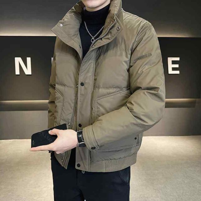 種類9：L/C：オフホワイト 秋冬 コーデ メンズ  服 シンプル ファッション オシャレ 大人 かっこいい 大きいサイズ ストリート 紳士服  ダウン ジャケット 韓国スタイル スリム スタンドカラー ジャケット