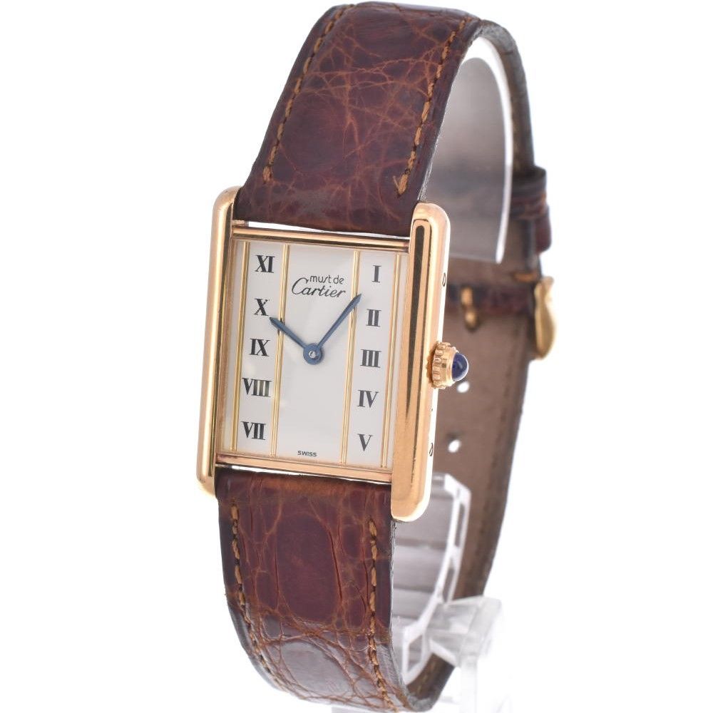 稼働✨Cartier カルティエ マストタンク SM SV925 カルティエ CARTIER 557051 マストタンク ヴェルメイユ SV925(GP