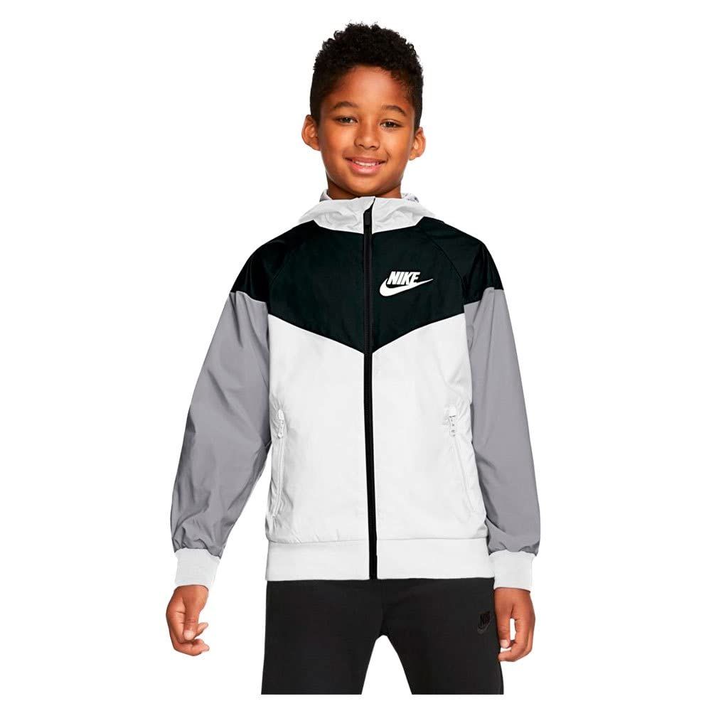 Nike Sportswear ウィンドランナー ビッグキッズ ボーイズ ジャケット ブラック|ホワイト|グレー 2XL