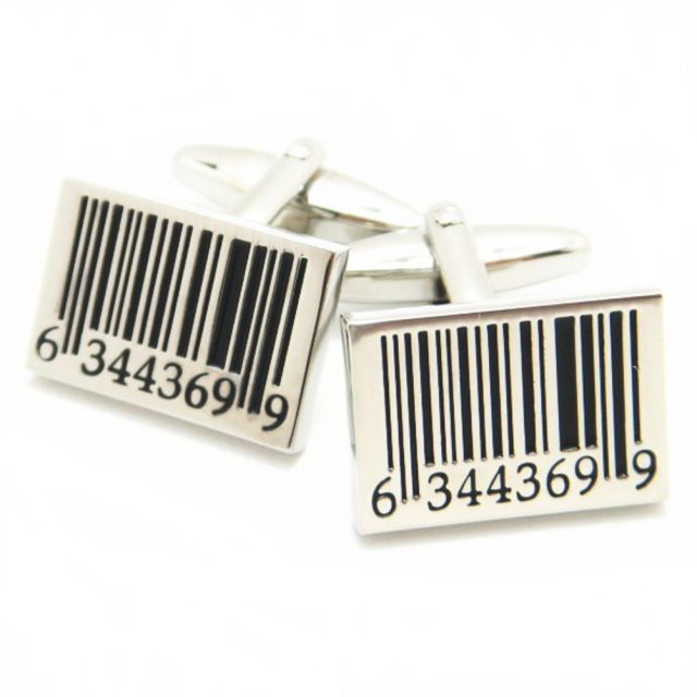 ピピッとバーコード カフス カフスボタン カフリンクス cufflinks cuffs メンズ 男性 結婚式 ユニーク おもしろ 面白 面白い リアルな スーツアクセサリー専門店 父の日 ギフトにも ブライダル 