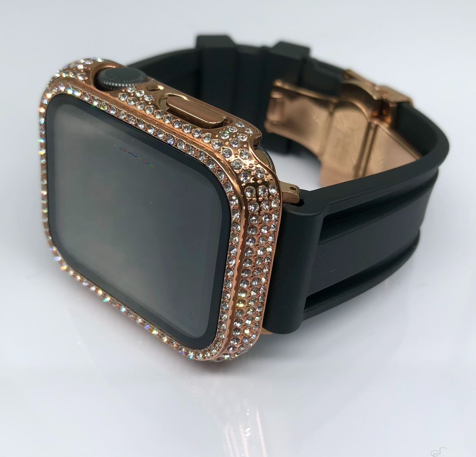 アップルウォッチダイヤカバー アップルウォッチカスタム 大粒ローズ  