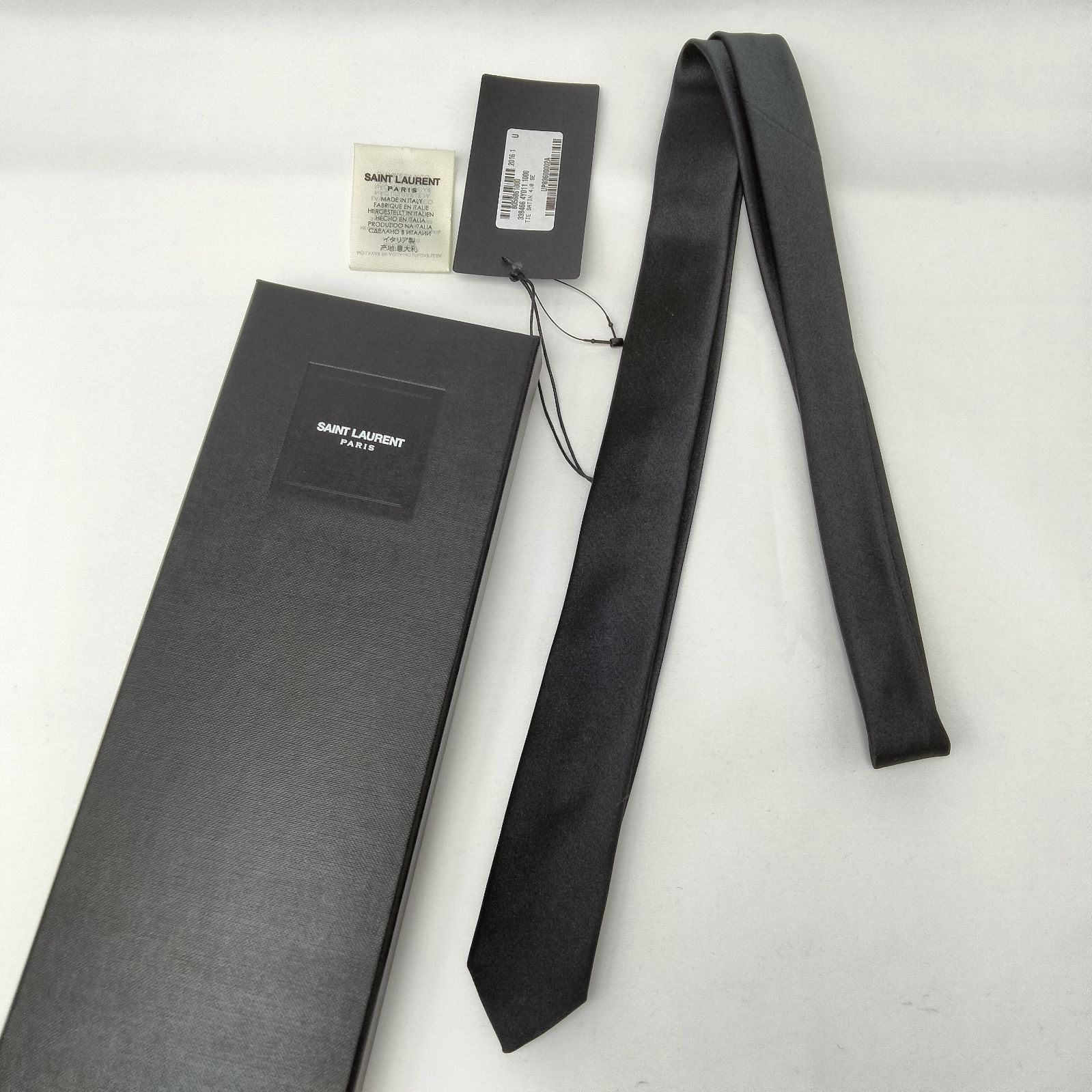 美品✨️SAINT LAURENT✨️サンローラン ネクタイ ブラック - メルカリ