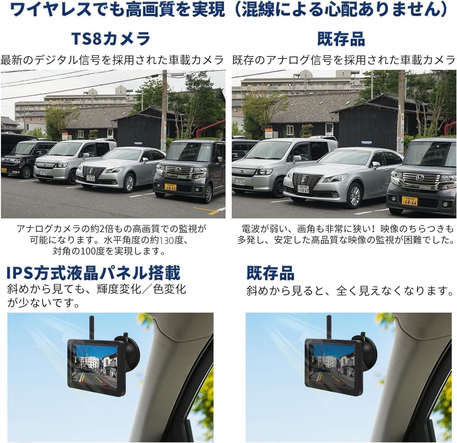 ワイヤレスバックカメラ24v