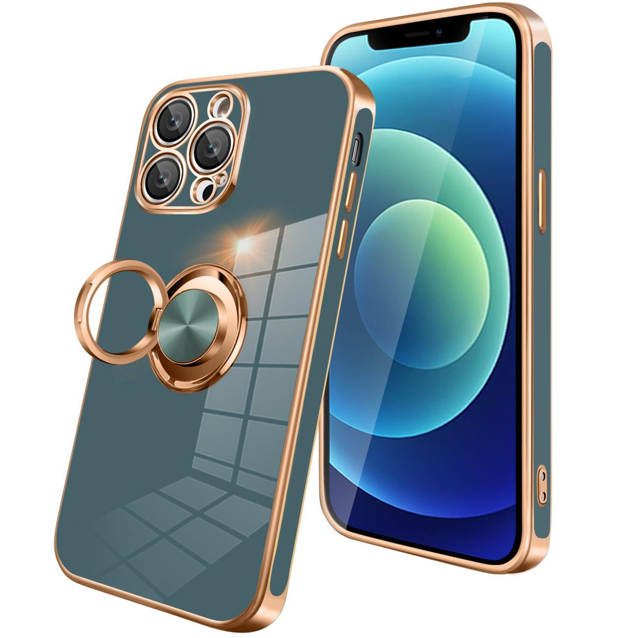 新品 KEHUALLE iPhone 13 Pro ケース リング付き スマホケース いphone