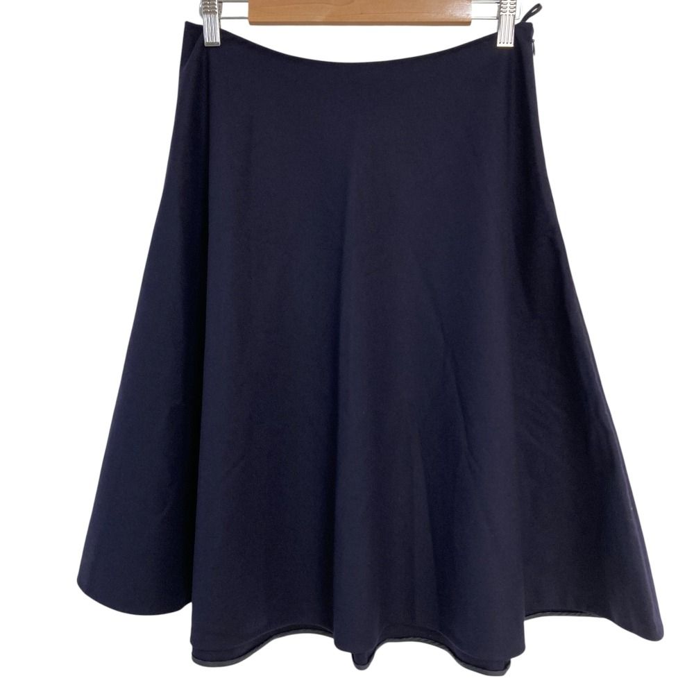 PRADA 黒 フレアスカート ひざ丈 38 PRADA プラダ ひざ丈スカート レディース 【古着】【中古