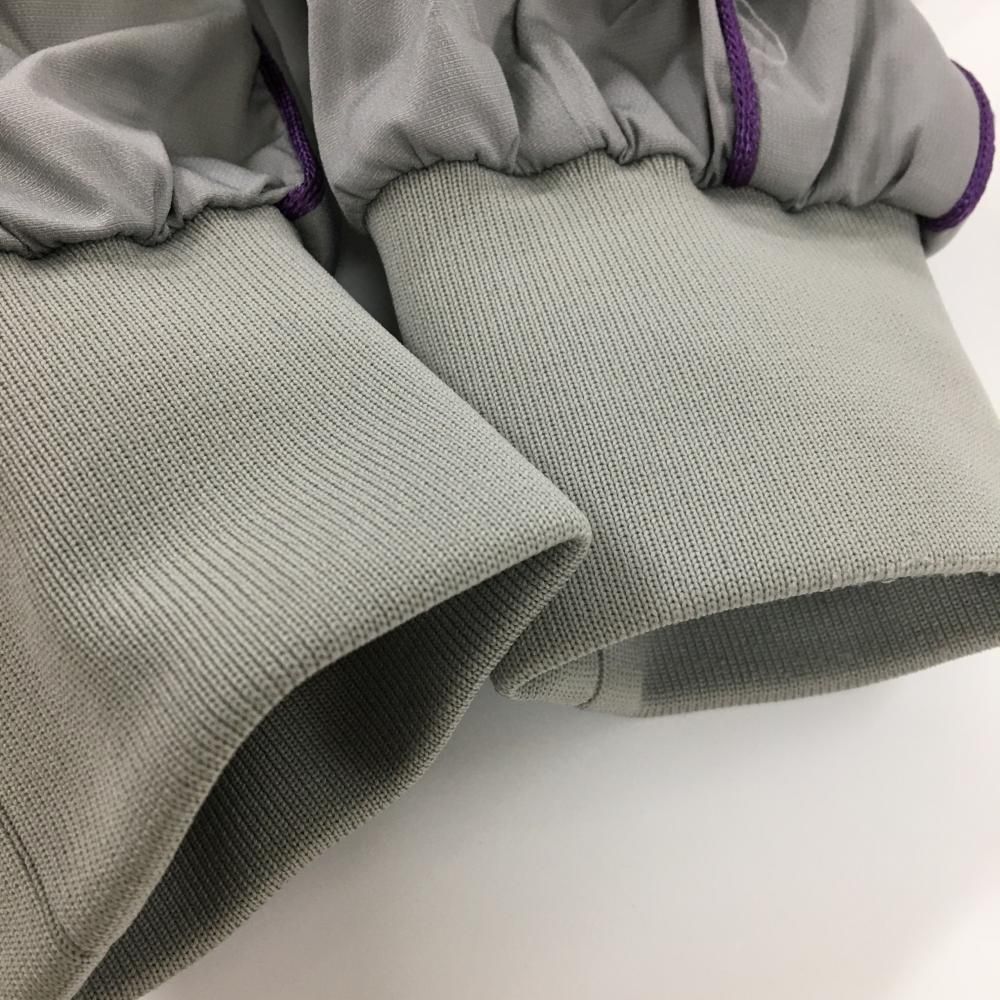 パーリーゲイツ ブルゾン ライトグレー×パープル ハーフジップ 蓄熱