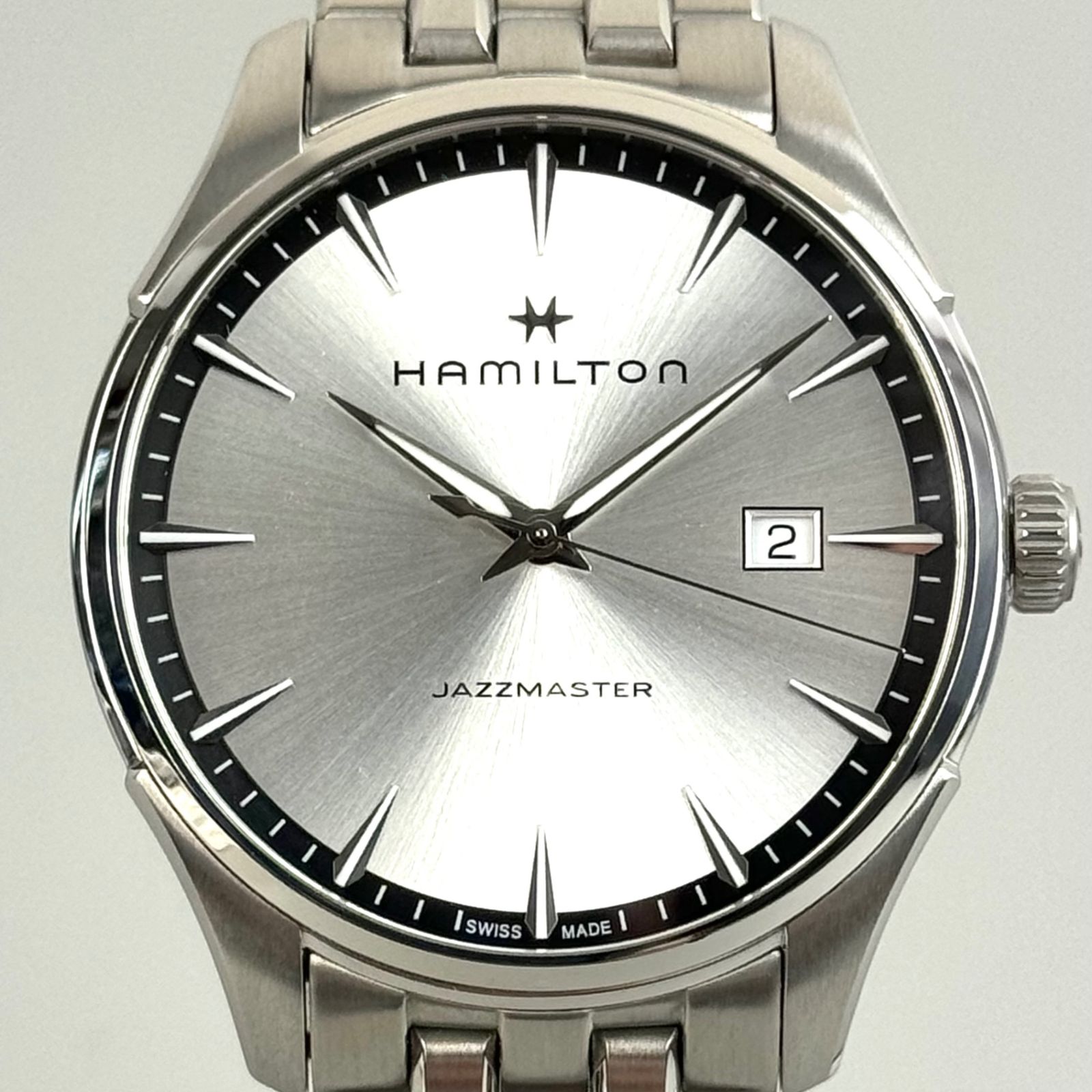美品】ハミルトン HAMILTON ジャズマスター H324510 クォーツ シルバー 