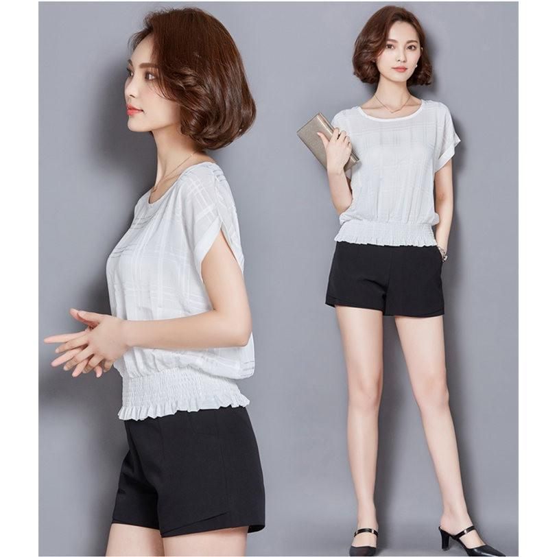 ブラウス レディース 夏 トップス シフォンブラウス 半袖 Tシャツ プリント ゆったり 体型カバー シフォン シャツブラウス 大きいサイズ 夏物 40代 50代 60代 ブラウス レディース 夏 トップス シフォンブラウス 半袖 T