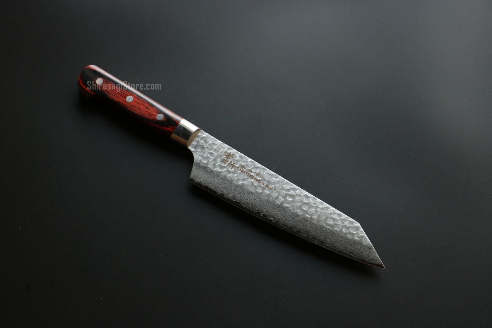 堺孝行 剣型牛刀 包丁 VG10鋼 槌目 ダマスカス33層 190mm 07400