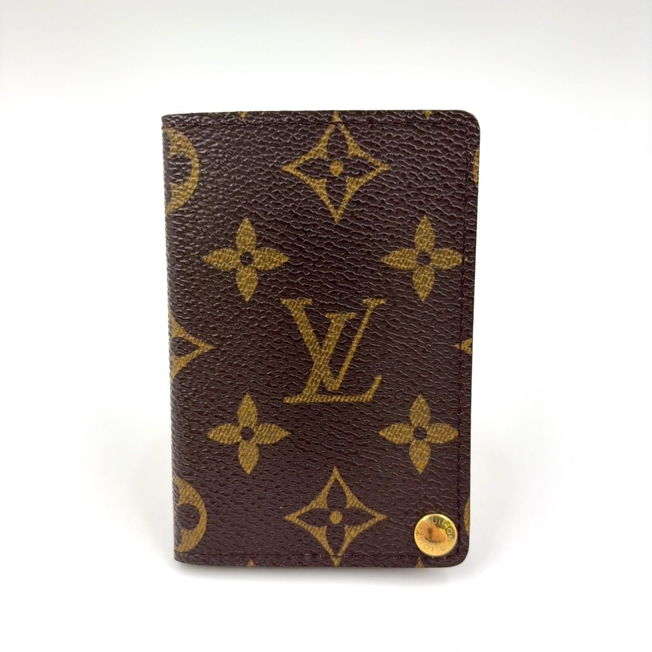 LOUIS VUITTON ポルトカルトクレディ プレッシオン モノグラム モノグラム PVC ブラウン カードケース ゴールド M60937