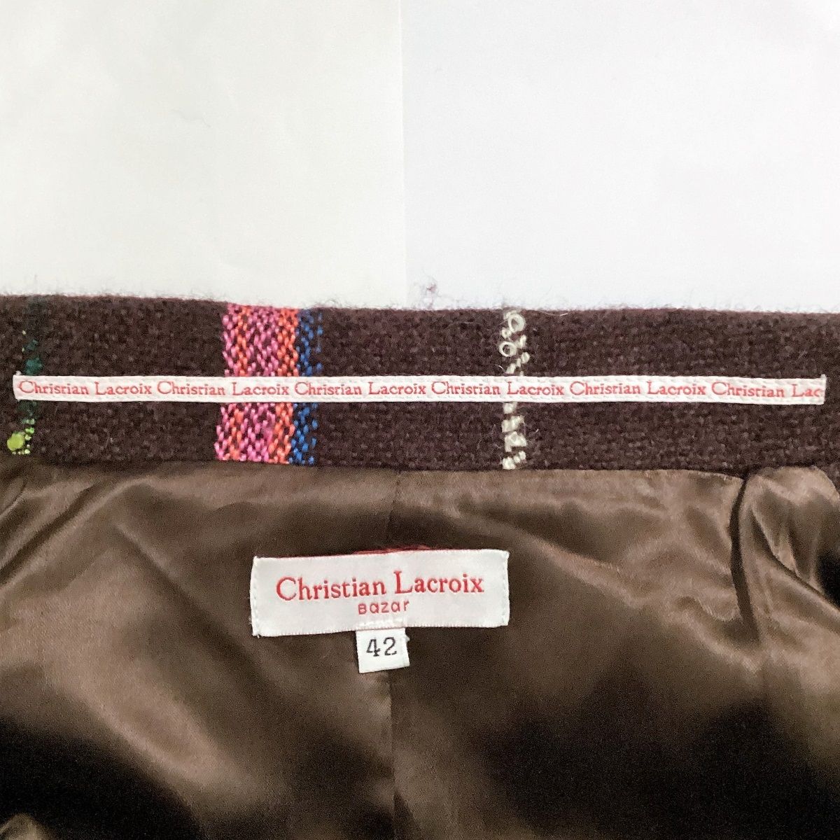 Christian Lacroix クリスチャンラクロワ　ツイードコート　38 Christian Lacroix クリスチャンラクロワ ツイードコート 38