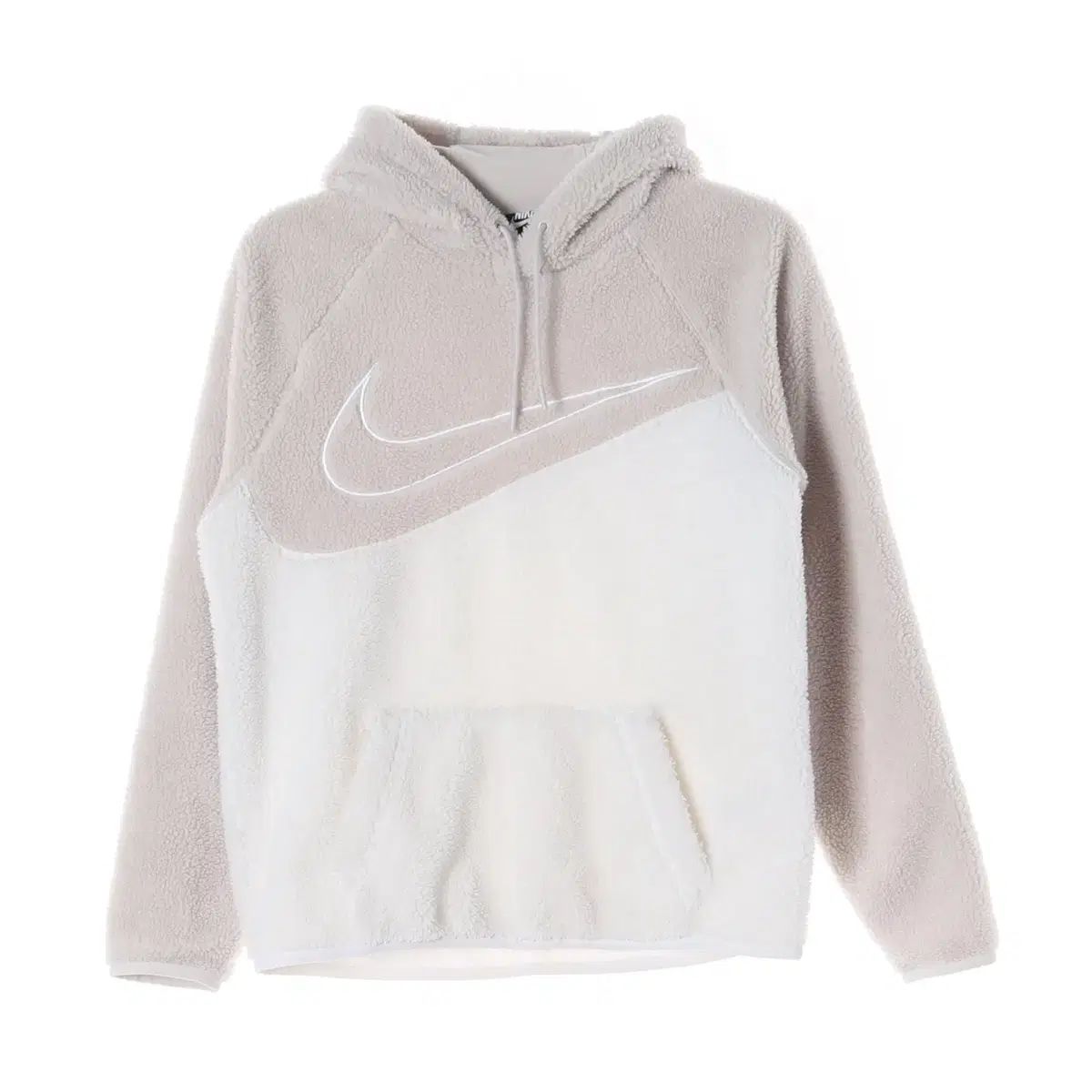 M Nike ナイキ ベージュ バイ ボア フリース フード Tシャツ