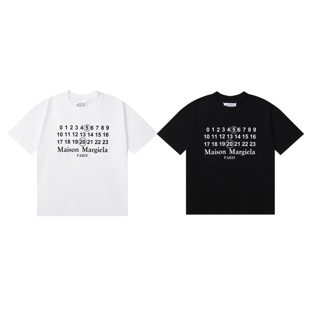 新品Maison Margiela  MM6 メゾン マルジェラ 半袖Tシャツオーバーサイズ男女兼用ホワイトブラック  3