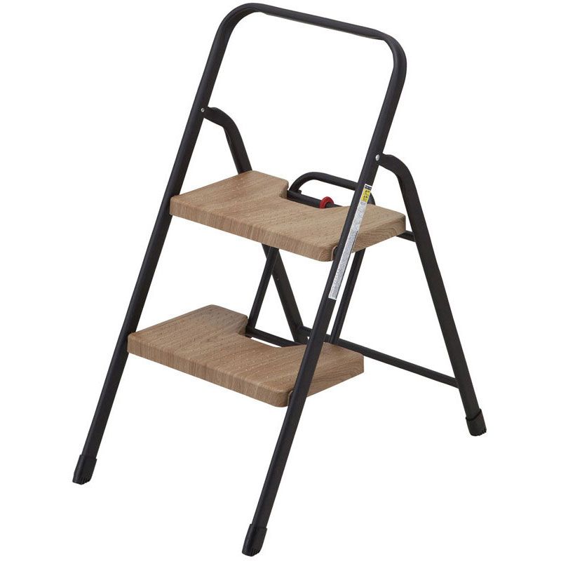 2WAY踏台＆キッチンチェア ［1台2役］ X11 YAMAZEN チェア踏み台 2段 折りたたみ クッション付き WCS-2R(GY) 1台