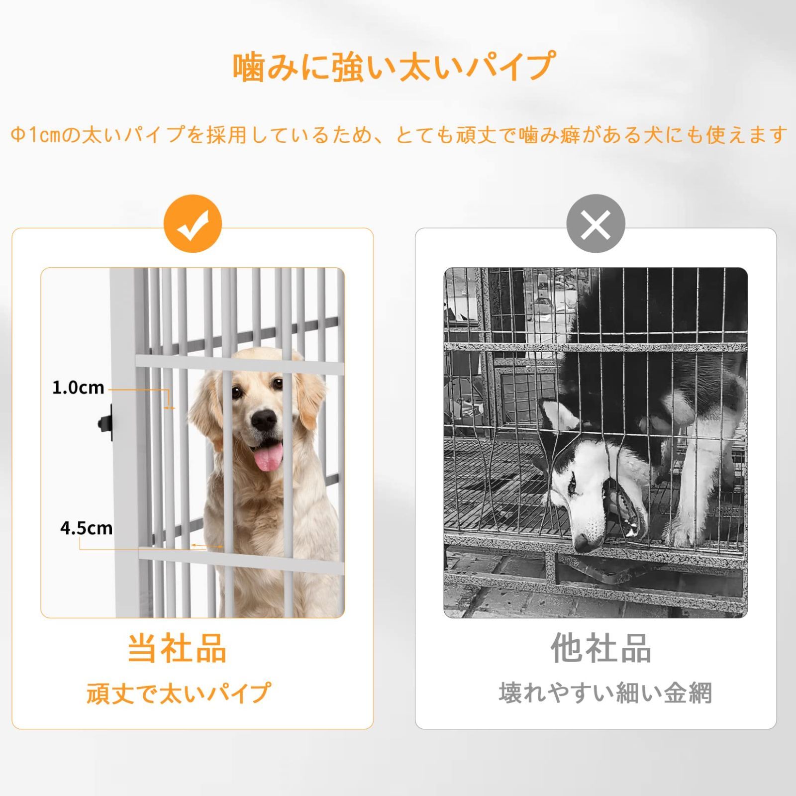 【人気商品】トレー付き 頑丈 犬ケージサークル 白 室内 犬小屋 大型 木製 おしゃれ 中型犬 ペットケージ 小型犬 ウッディサークル インテリア 屋根付き ドッグケージ M 犬用ケージ ホワイト