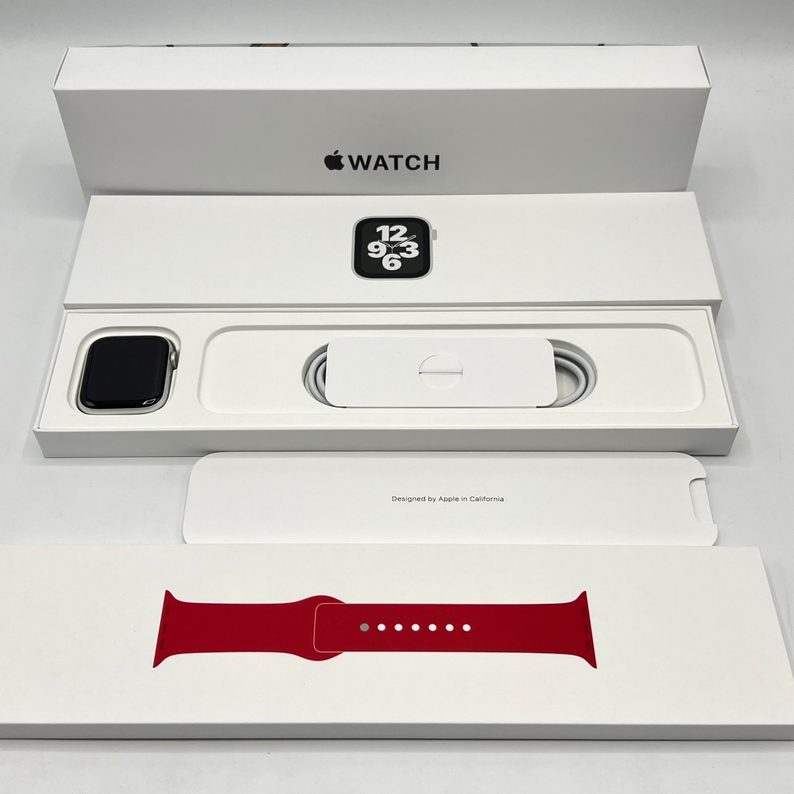 Apple Watch SE 44mm GPS Cellular MKTF3J|A MKUV3FE|A シルバーアルミニウム|レッドスポーツバンド アップルウォッチ 本体