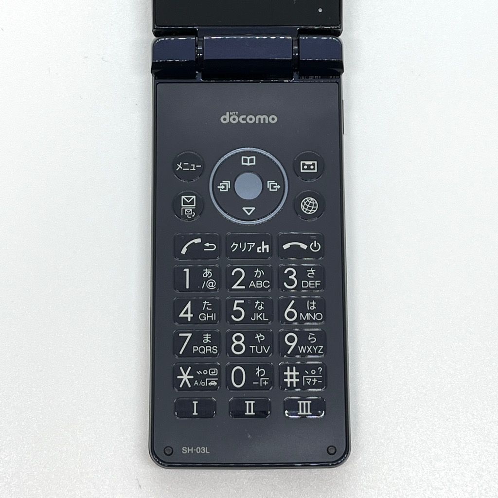 良品】AQUOS カメラレスケータイ SH-03L ブラック docomo SIM