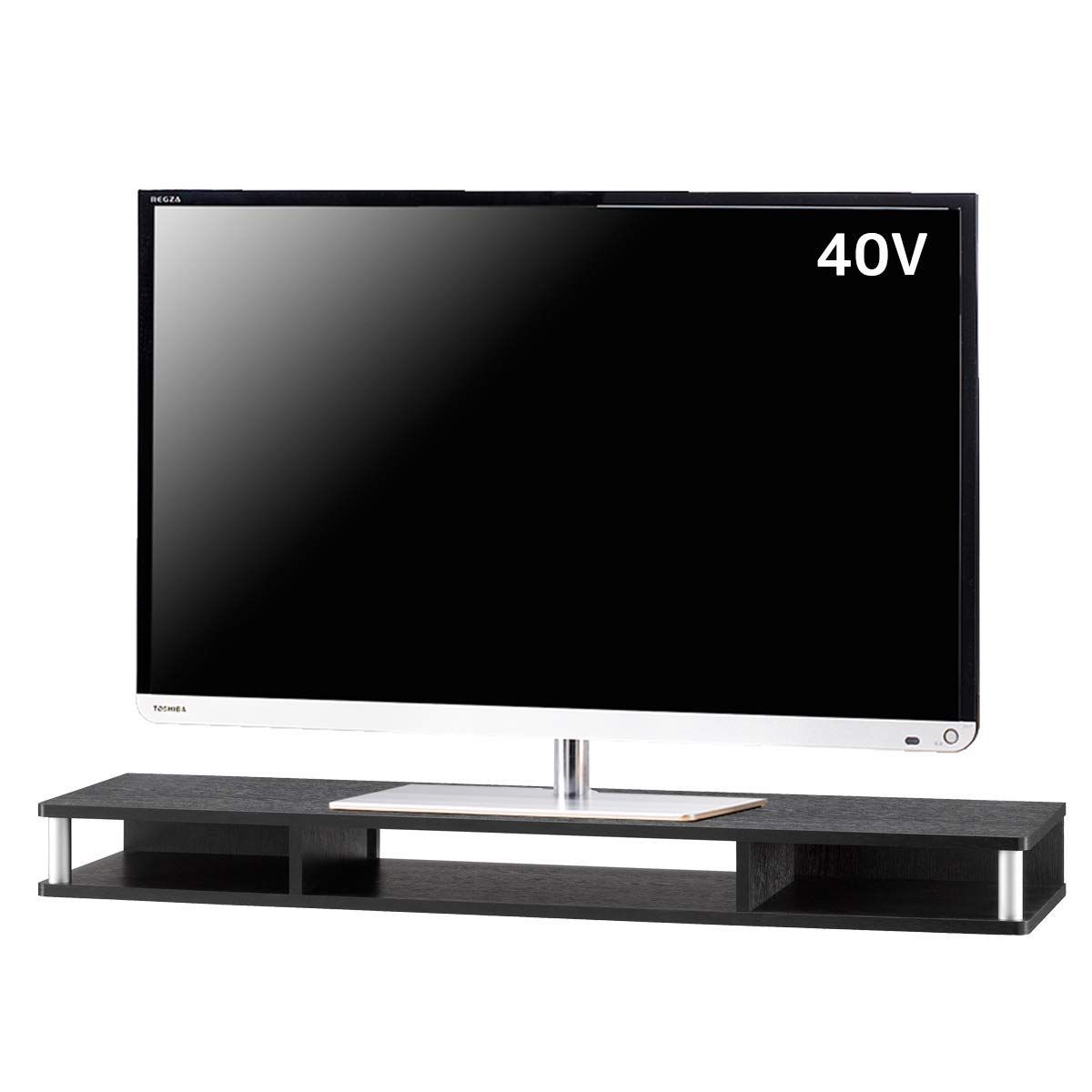 49型 ちょい足しラック 幅110cm ブラック テレビ台 完成品 AS-110CT 朝日木材加工 高さ10.5cm MEBLE-SODAR_PL