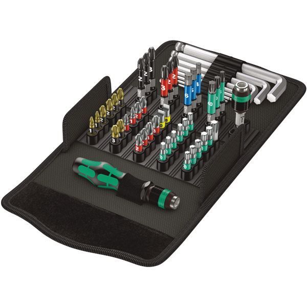 WERA ヴェラ 52点組 差込6.35mm キーレンチ付き ドライバー ビットセット ケース付 057460 工具 ツール DIY 作業工具 道具