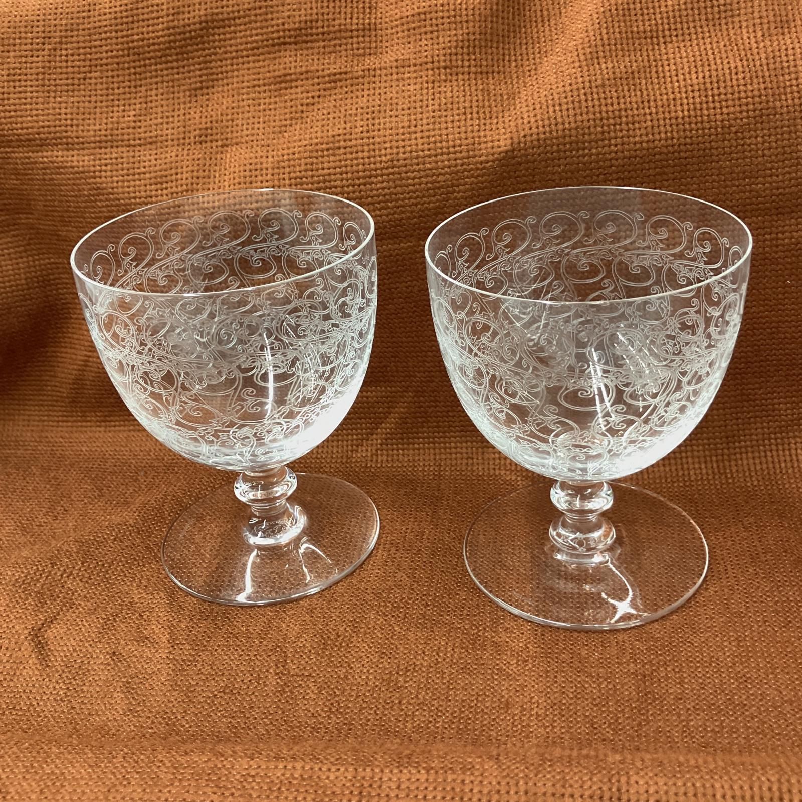 △△Baccarat バカラ 模様 ローハンワイングラス 2個セット(箱 △△Baccarat バカラ 模様 ローハンワイングラス 2個セット(箱