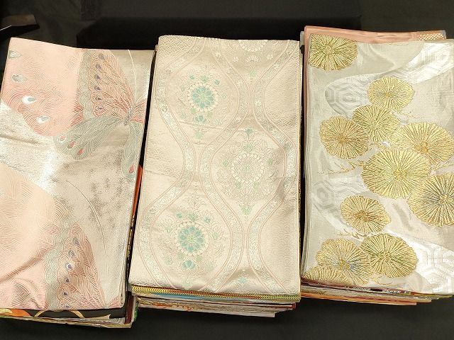 平和屋本店□袋帯 西陣 まとめて100点 鳳凰 鶴 孔雀 蝶 更紗 花柄 七宝