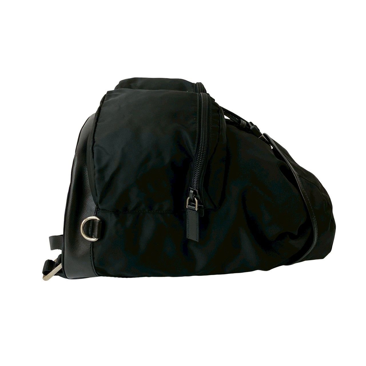 PRADA リュック　バック　三角ロゴ 極 美品 PRADA プラダ 三角ロゴ 金具 ナイロン サフィアーノ